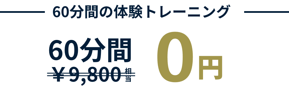 60分間の体験トレーニング